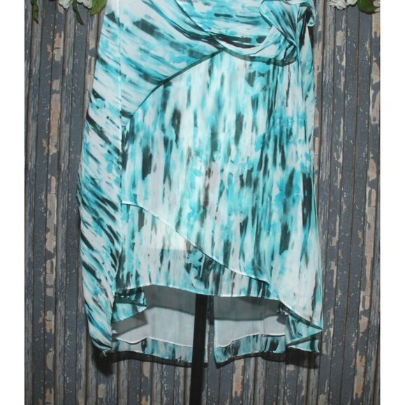 Avenue Womens Blouse Tank Top Plus Size 14W 16W Layered Ruffles Back Slit Hi-Low - Picture 4 of 11